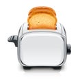 Metallic Toaster. Kitchen equipment for roast bread.