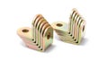 Metallic tools, mounting angle metal brackets isolated Royalty Free Stock Photo