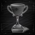 Metallic trophy cup