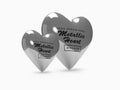 Metallic Valentine Heart 3D Illustration Mockup Scene