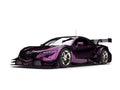 Metallic violet modern super race car