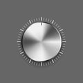 Metallic volume Analog regulator control interface with volume scale, Vector illustration Royalty Free Stock Photo