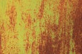 Metallic wall background, texture, colored in fiery yellow color