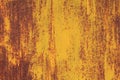 Metallic wall background, texture, colored in fiery yellow color