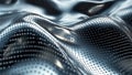 Abstract Image of Metallic Surface with Wave Pattern, generative ai Royalty Free Stock Photo