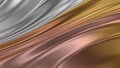 Metallic Waves Abstract Background Gold Silver Copper Shimmer Texture Design Royalty Free Stock Photo
