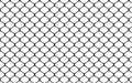 Metallic wired fence pattern on white background