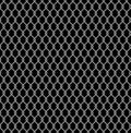 Metallic wired Fence seamless pattern isolated on black background. Steel Wire Mesh. Vector Illustration