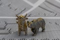 Bull and bear as symbols of stock trading