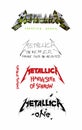 Metallica 80`s era singles logos.