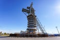 Metallurgical blast furnace tower in Sagunto Spain