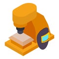 Metallurgical equipment icon isometric vector. Automatic forge safety equipment