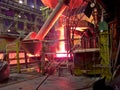 Metallurgical plant, industrial production process Royalty Free Stock Photo