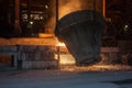 Metallurgical plant. Smelting metal