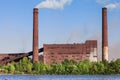 Metallurgical Works on the riverside Royalty Free Stock Photo