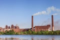 Metallurgical Works on the riverside Royalty Free Stock Photo