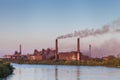 Metallurgical Works on the riverside Royalty Free Stock Photo