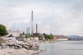 Metallurgical works with smoke. Mariupol, Ukraine