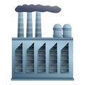 Metallurgy factory icon, cartoon style