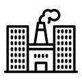 Metallurgy factory icon, outline style