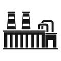 Metallurgy factory icon, simple style