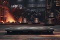 Metallurgy line background. Generate Ai