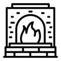 Metallurgy oven icon, outline style