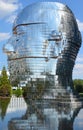 METALmorphosis is a large 7 metre, 13 tonne kinetic sculpture of a human head