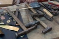 Metalsmith tools on a table