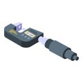 Metalwork micrometer icon isometric vector. Digital ruler