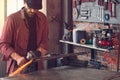 Metalworker working in an engineering workshop