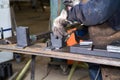Metalworker at work Royalty Free Stock Photo