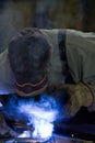 Metalworker at work