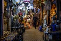 Metalworkers souk at Marrakech medina Royalty Free Stock Photo