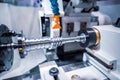 Metalworking CNC milling machine. Cutting metal modern processing technology. Royalty Free Stock Photo