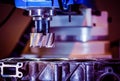 Metalworking CNC milling machine. Royalty Free Stock Photo