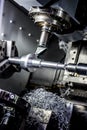 Metalworking CNC milling machine. Royalty Free Stock Photo