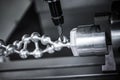 Metalworking CNC milling machine. Royalty Free Stock Photo