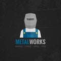 Metalworking icon poster flat