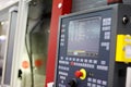 Machining center with CNC control panel Royalty Free Stock Photo