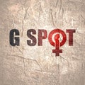 Spot-g text symbol Royalty Free Stock Photo