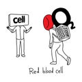 Metaphor function of red blood cell to transport oxygen to body