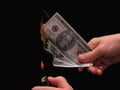 Metaphor: Money to Burn Royalty Free Stock Photo