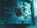 A metaphorical image of a computer screen cracking under the pressure of an enormous bug icon illustrating a critical software