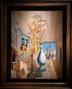 Metaphysical Vision of New York, painting by Giorgio de Chirico. Royalty Free Stock Photo