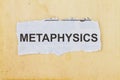 Metaphysics