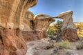 Metate Arch in Devil`s Garden Royalty Free Stock Photo