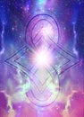 Infinity Celtic Knot, Holy Trinity, spiritual symbol of Eternity, Eternal Love, Spiritual guidance Royalty Free Stock Photo