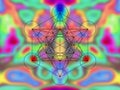 Metatron cube sacred geometry Royalty Free Stock Photo