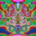 Metatron cube sacred geometry Royalty Free Stock Photo